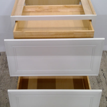 30" White 2-Drawer Plywood Base Cabinet
