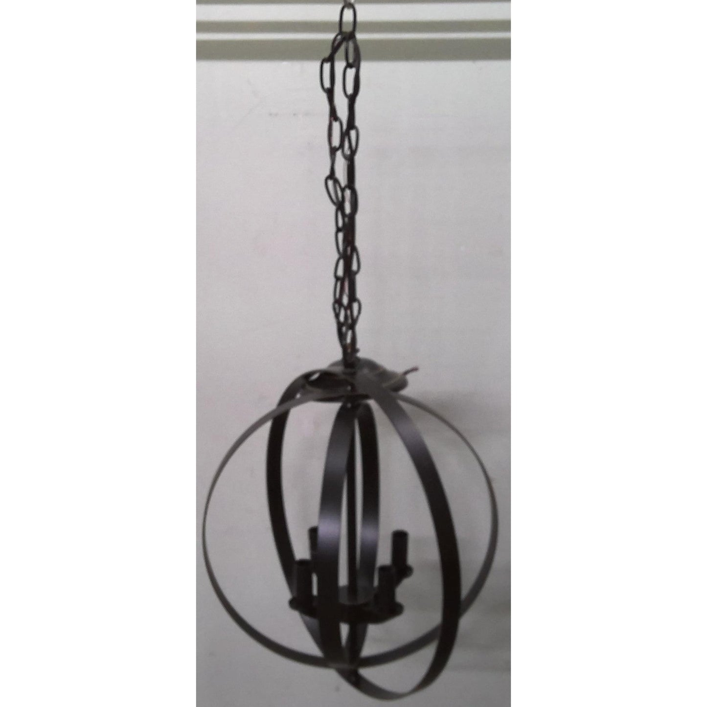 4-Light Bronze Hanging Globe Pendant Light