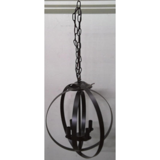 4-Light Bronze Hanging Globe Pendant Light