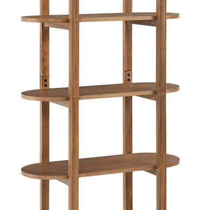 60 Inch Modern Wood Bookcase - 32 W x 15 D x 60 H" - Walnut