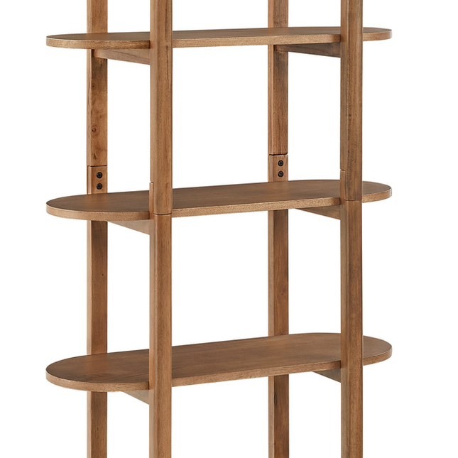 60 Inch Modern Wood Bookcase - 32 W x 15 D x 60 H" - Walnut