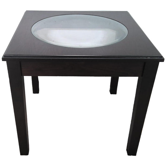 23" Glass Top End Table