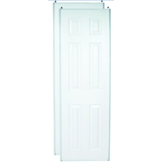 48" x 80" White Vinyl Clad 6-panel Bypass Door