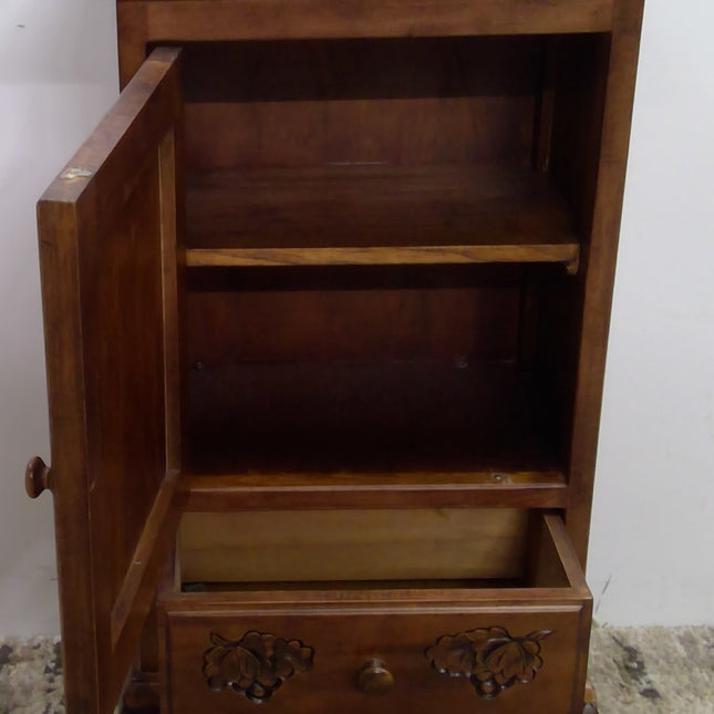 18" x 33" Carved Wood Cabinet