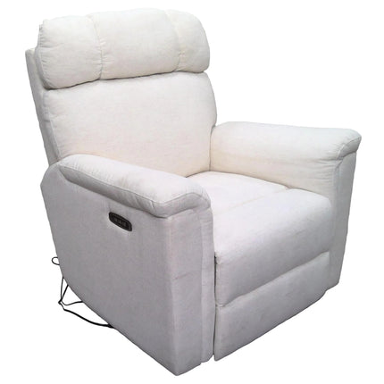 White Swivel Rocker Power Recliner