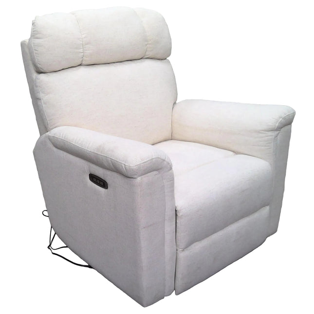 White Swivel Rocker Power Recliner