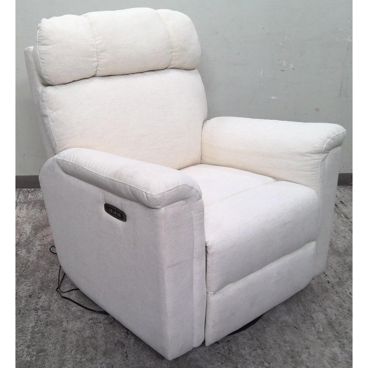 White Swivel Rocker Power Recliner