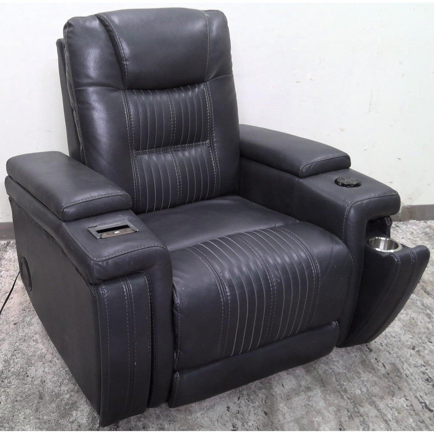 Gray Power Recliner