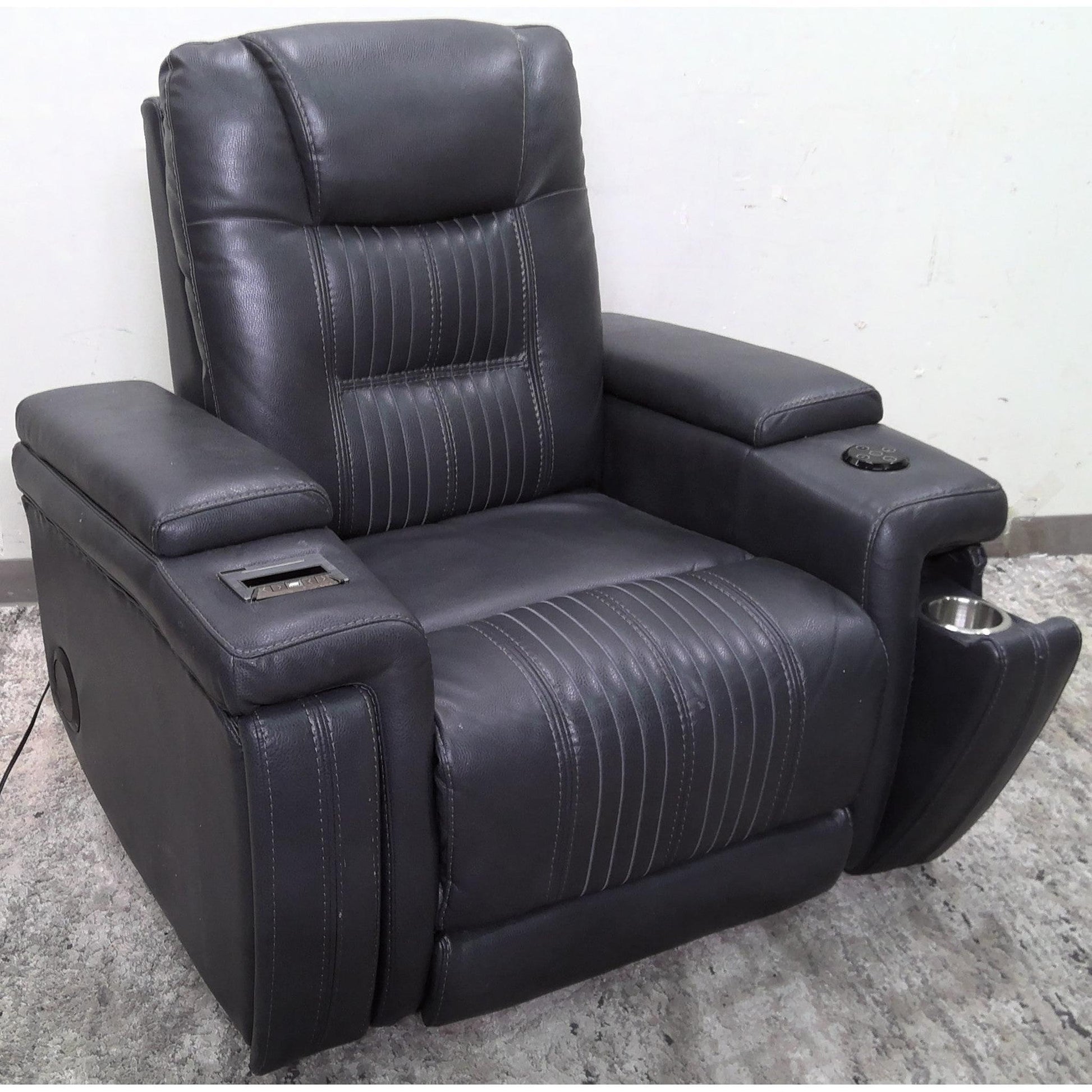 Gray Power Recliner