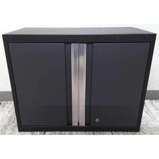 28" Black and Gray Steel Upper Cabinet