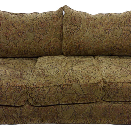 86" Brown Paisley Sofa