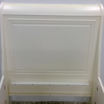 White Twin Sleigh Bed Frame
