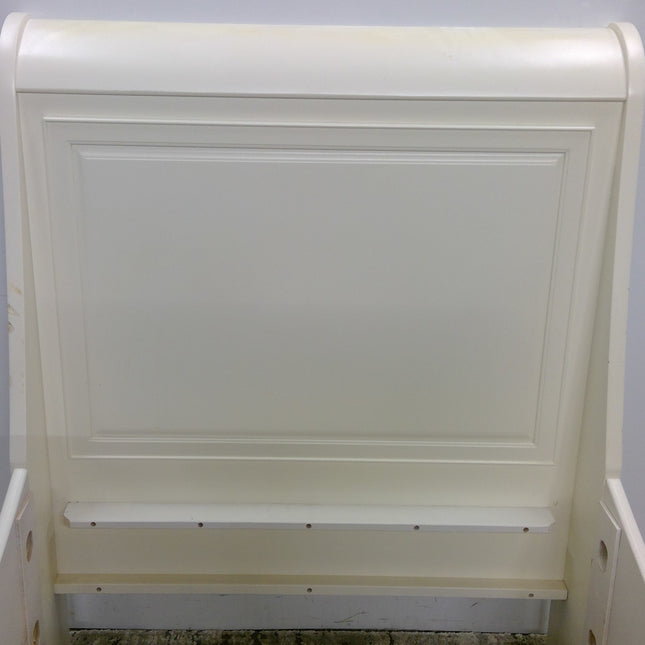White Twin Sleigh Bed Frame