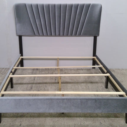 Queen Upholstered Silver Bed Frame (Added 07/25/2026)