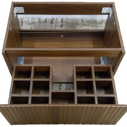 30 Inch Brown Floating Bathroom Vanity Cabinet