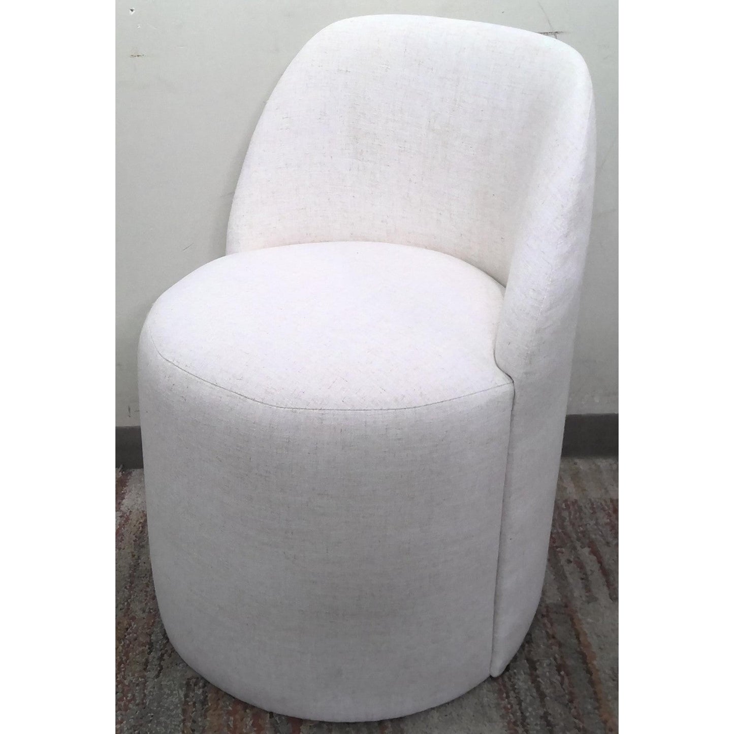 White Barrel Chair
