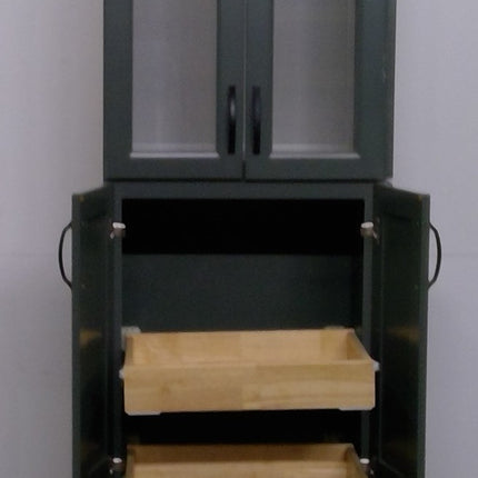 25" x 96" Green Plywood Pantry Cabinet