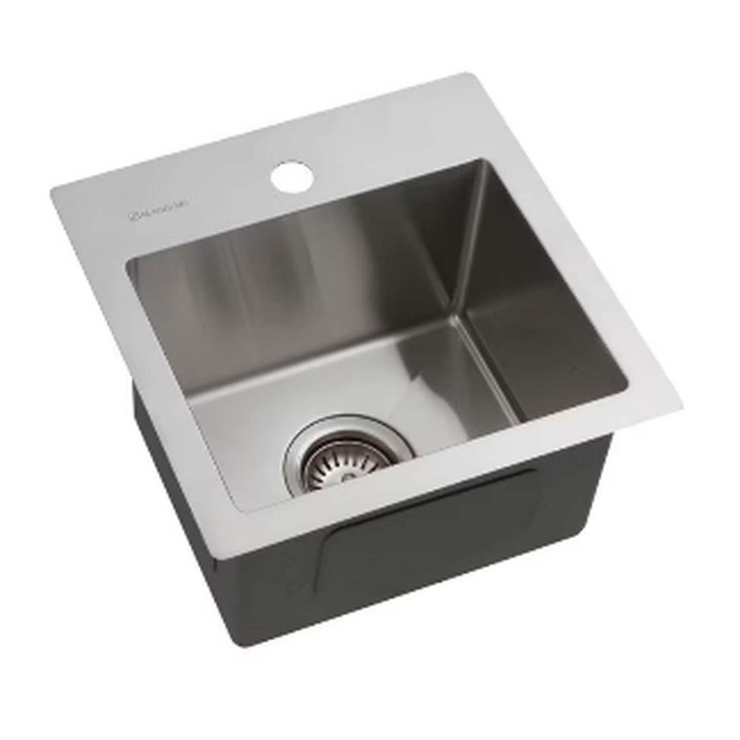 15" Single-Bowl Stainless-Steel Drop-In Sink