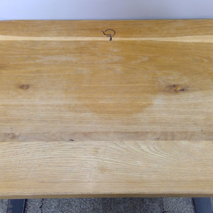48" x 24" Cafe Table with Wood Top and Metal Legs