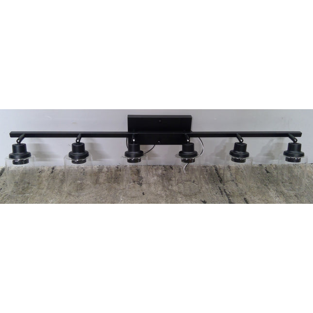6-Light Black Vanity Light Fixture