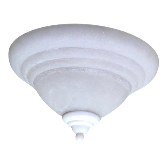 16" Alabaster Semi-Flush Dome Light