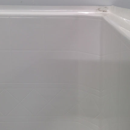 60-in W x 33-in L x 77-in H Rectangle One-Piece Shower Kit (Right Drain) with Integrated Seat Base and Wall Drain