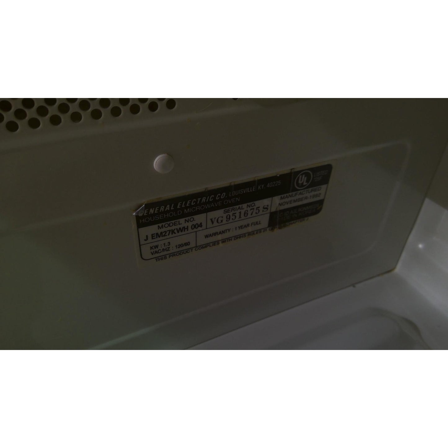White GE Microwave