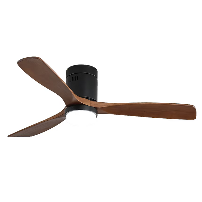 52 Inch Wooden Ceiling Fan with LED Light and Remote Control