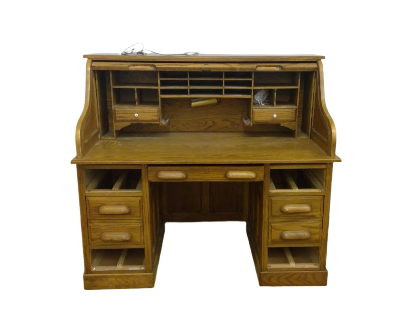 Vintage Oak Secretary Desk