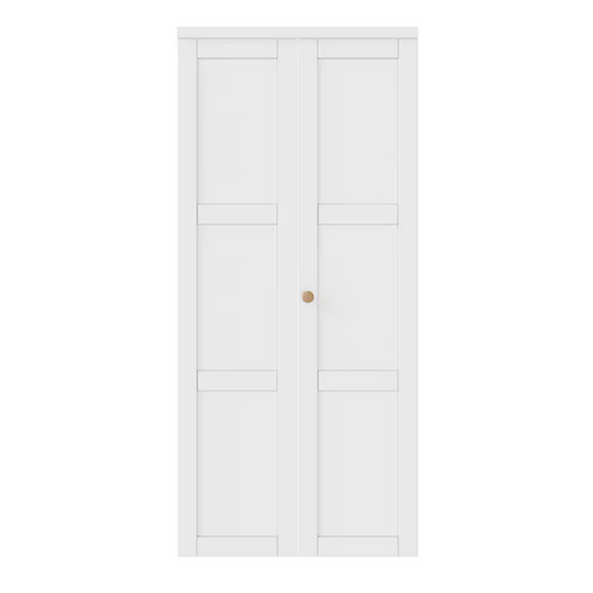 36-in x 80-in White 1-Panel Smooth Solid Core Prefinished MDF Closet Door