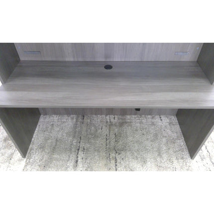 Gray Desk with Hutch 23502