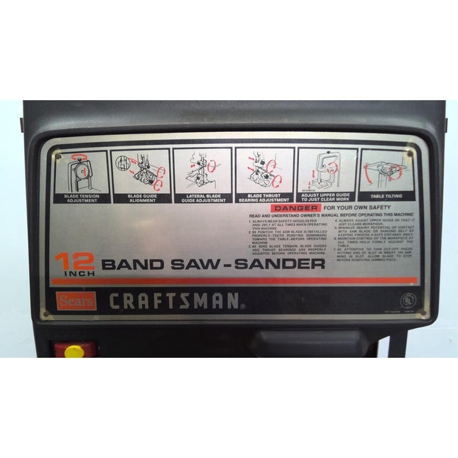 Sears Craftsman 12" Band Saw/Sander