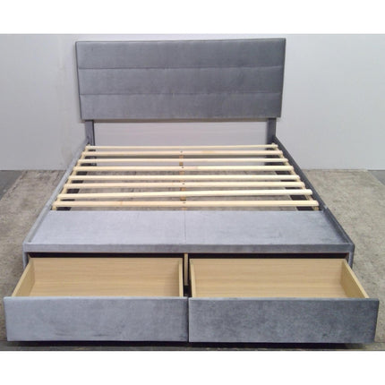 Queen Gray Bed Frame with Drawers (Added 07/17/2026)