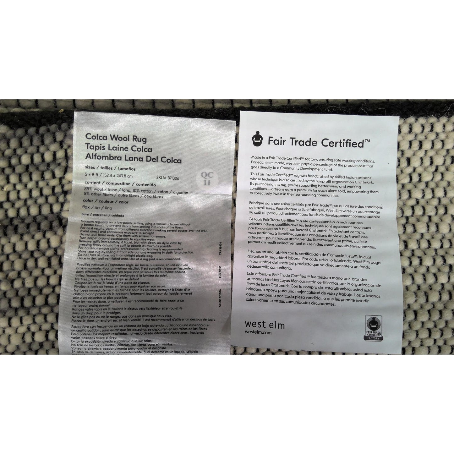 5x8 Multicolor Wool Rug