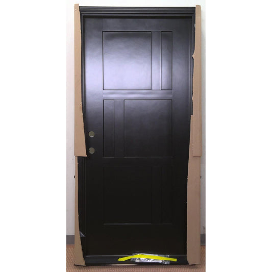 36" x 80" Prehung Black 6 Panel Door