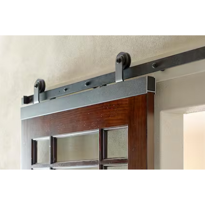 ReStore Select x 84 in. Matte Black Soft-Close Barn Door Sliding Door Hardware Kit THDJW224500006- GW