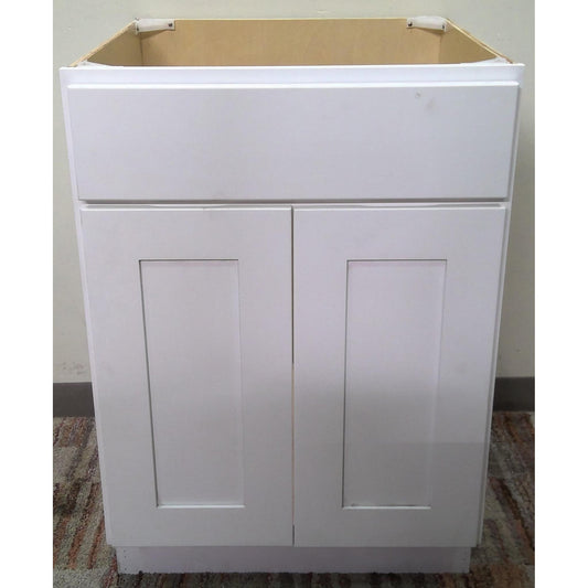 24" White Sink Base Cabinet