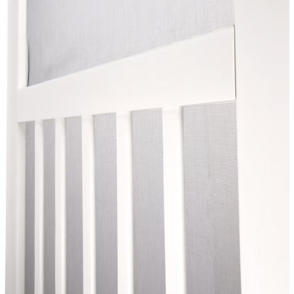 Universal Reversible 5 Bar White Vinyl Screen Door 36 By 80 Inches