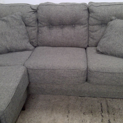 Three-Piece Gray Sectional Sofa