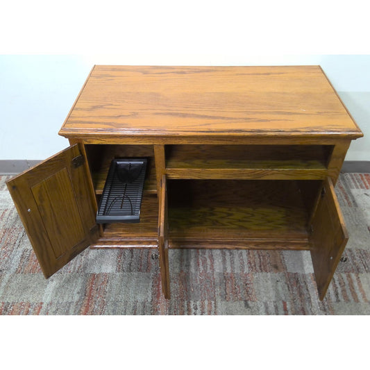 41" Rolling Wood TV Stand