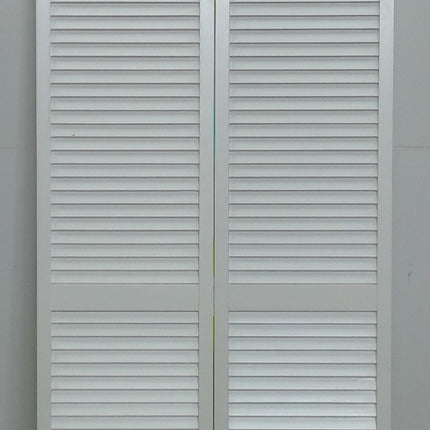 30" x 79" White Louver Bifold Closet Door