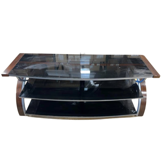 54" Black Glass TV Stand