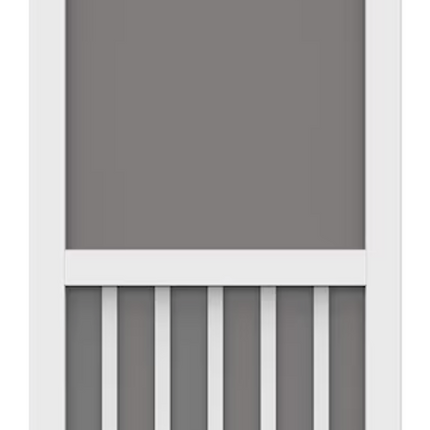 Universal Reversible 5 Bar White Vinyl Screen Door 36 By 80 Inches