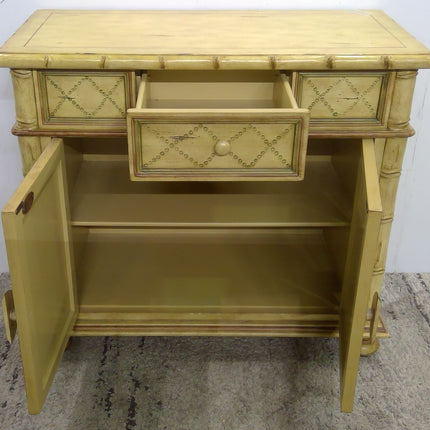 Decorative Faux Bamboo Palm Tree Sideboard Cabinet 39 Inches Wide