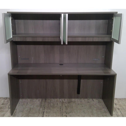 Gray Desk with Hutch 23502