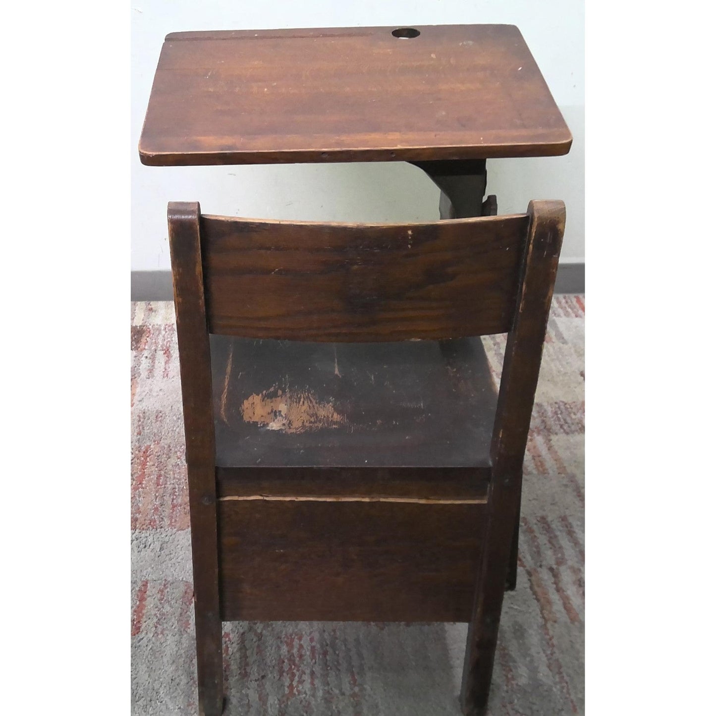 Antique Wood School Desk