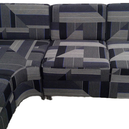 Three Piece Patterned Sectional Sofa