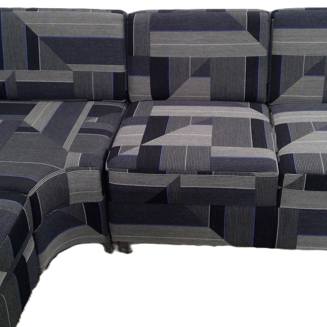 Three Piece Patterned Sectional Sofa