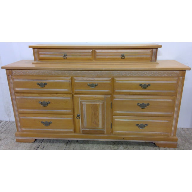 68" Wood Dresser with Mirror