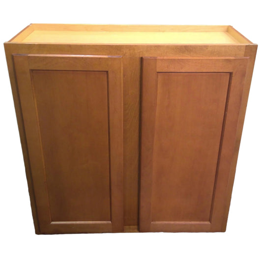 30" Medium Oak Shaker Wall Cabinet, front